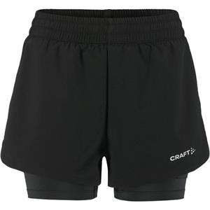 Craft  Women's Adv Essence 2-in-1 Shorts 2 - Hardloopshort, zwart