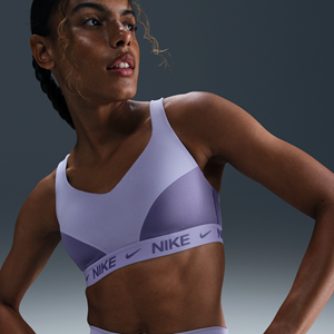 Nike Indy High Support padded verstelbare sport-bh - Paars