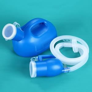 Shunli Toiletvoorziening voor buiten 2000 ml plastic mannelijke bedpot urineflesverzamelaar met 160 cm buis draagbare urinefles onesize