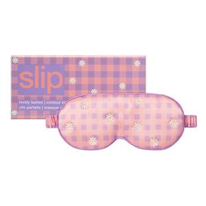 Slip Pure zijden contour slaapmasker - madeliefjes op ruiten