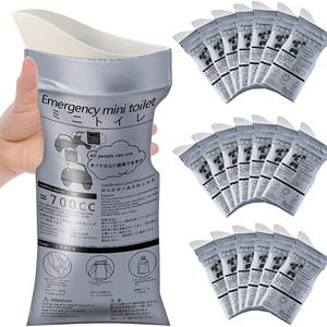 Yaye 1/5 stuks Outdoor nood urine zakken 700 ml Easy Take Piss zakken Travel Mini 1pcs grijs