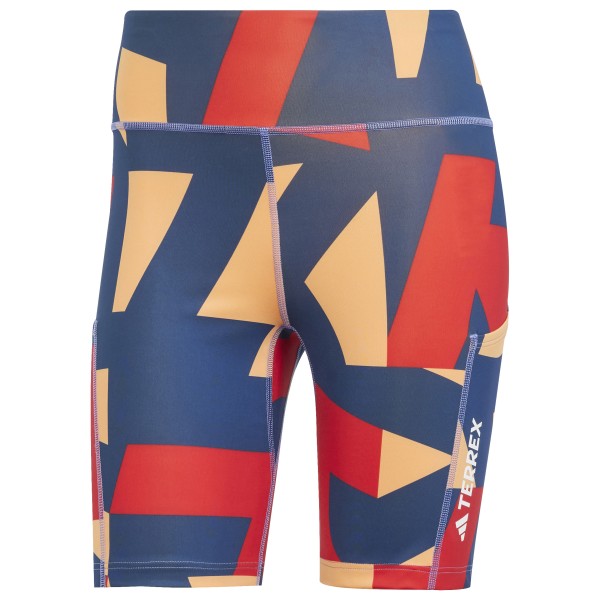 Adidas Terrex  Women's Multi 8'' AOP Tight Shorts - Hardlooplegging, blauw