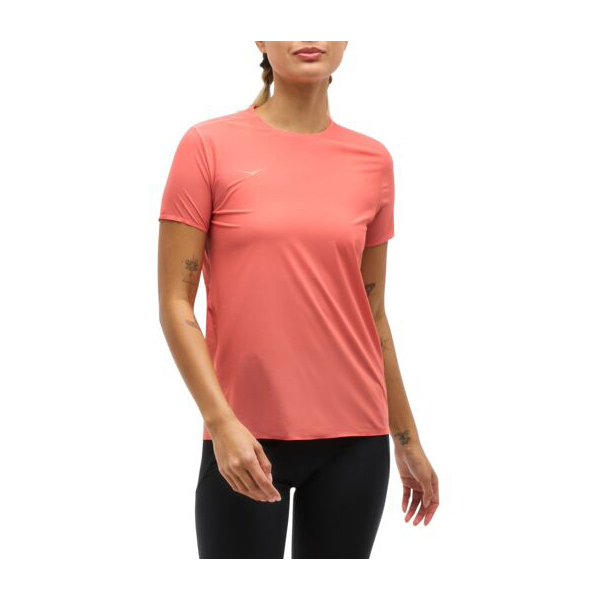 HOKA  Women's Performance Run Short Sleeve - Hardloopshirt, rood
