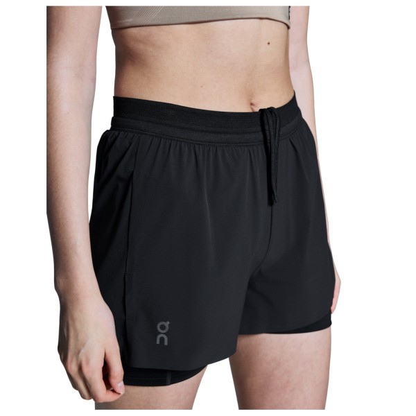 On  Women's 3 Performance 2/1 Shorts - Hardloopshort, zwart