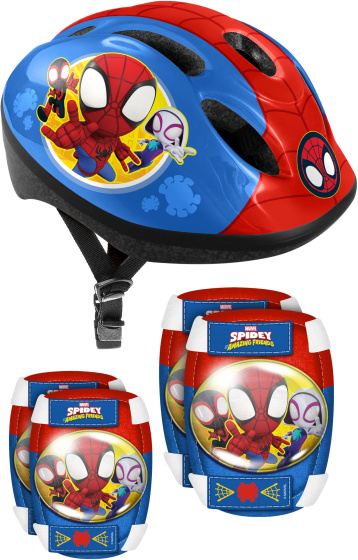 Marvel Spidey 5-delige skatebescherming 50-56 cm rood/blauw