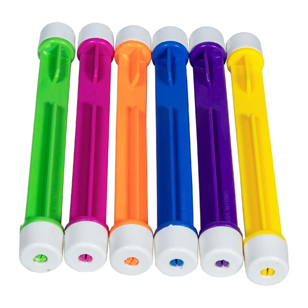 Duikstaafjes - 6x stuks - gekleurd - kunststof - duikspeelgoed sticks -