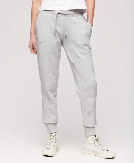 Superdry Vrouwen Essential Joggingbroek met Logo Lichtgrijs