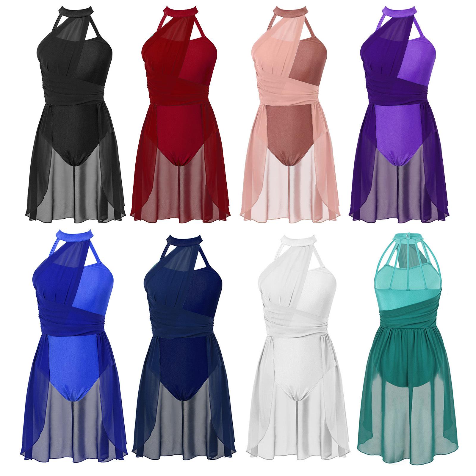 Linjinx Vrouwen Ballet Dans Jurk Volwassen Gymnastiek Lyrische Hedendaagse Dans Ballerina Kostuums Kleding Stage Performance Turnpakje Jurk S groen