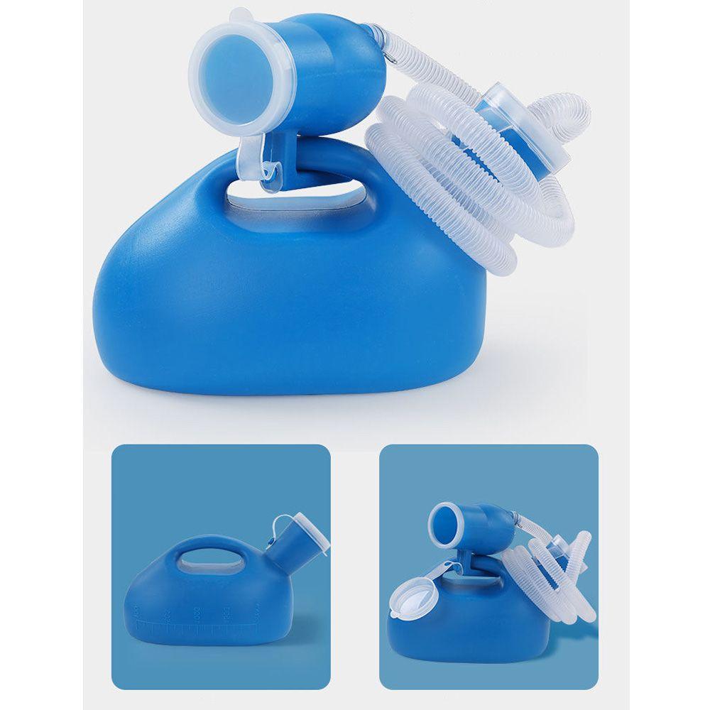 LOjsbasn4 Tube 2000ml Reis urine opslag Urinoir Potje met deksel Draagbare urinoir fles Toilethulp fles blauw