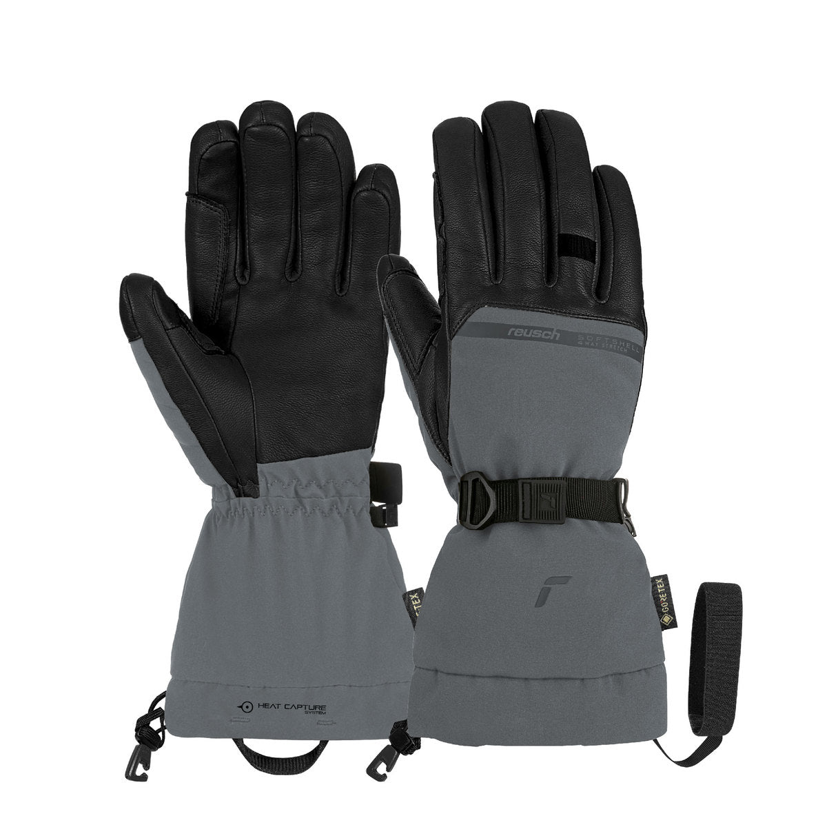 Reusch Discovery Gore-Tex Touch Tec skihandschoenen zwart/grijs