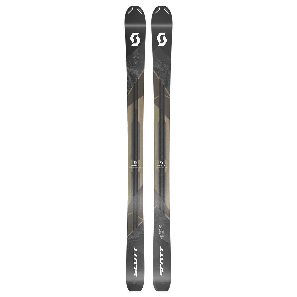 Scott Pure Pro 109Ti freeride ski's zwart/bruin, 182 cm