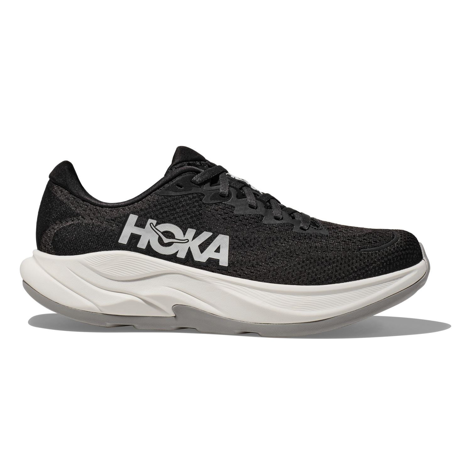 Hoka One One Hoka Rincon 4 hardloopschoenen Black/White WIDE dames