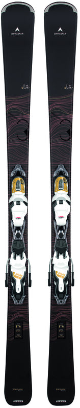 E Lite 3 piste ski's dames zwart, 142 cm