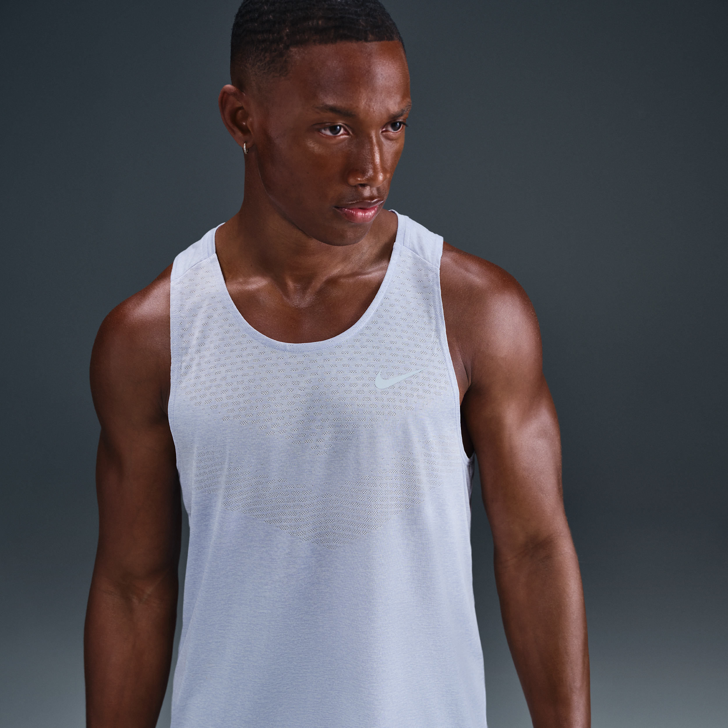 Nike Stride Dri-FIT ADV hardlooptanktop voor heren - Grijs