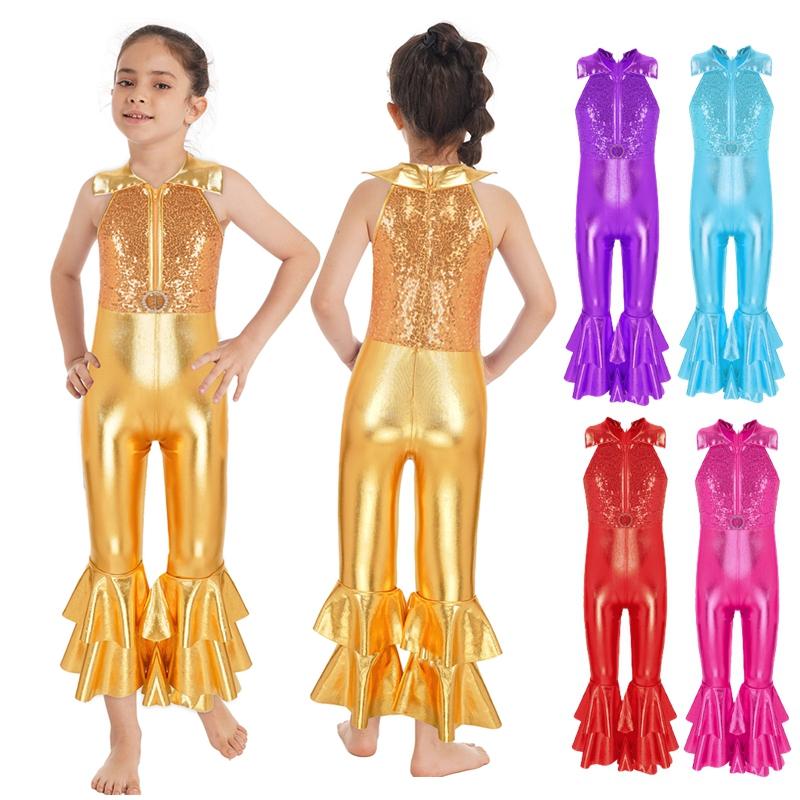 Linjinx Mouwloos Turndown Kraag Ballet Dans Gymnastiek Leotard Jumpsuit Danskleding Kinderen Meisjes Stijlvolle Kleding 5-6 Years