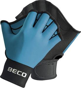 AquaHandschoenen, soft, open vingers,, blauw**