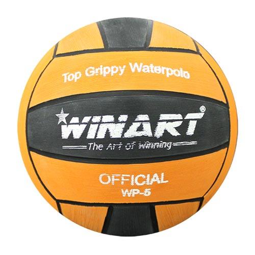 waterpolobal top grippy, oranje/zwart,