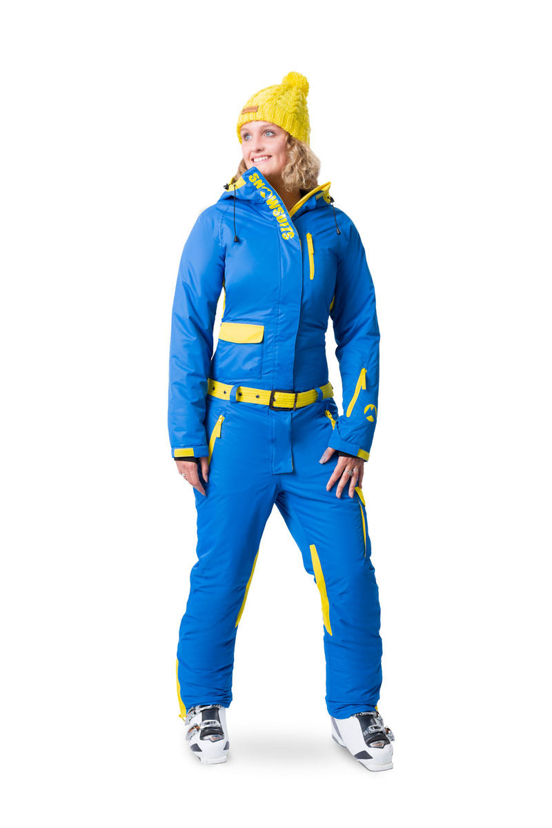 Alpine Girl onesie skipak blauw/geel dames