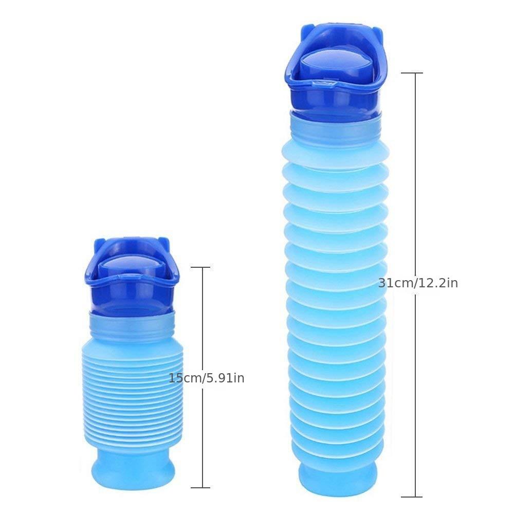 Fine products supermarket 1 st. 750 ml draagbare krimpbare urinoir, persoonlijk mobiel toiletpotje, plasfles voor buiten, auto, verkeer, kamperen