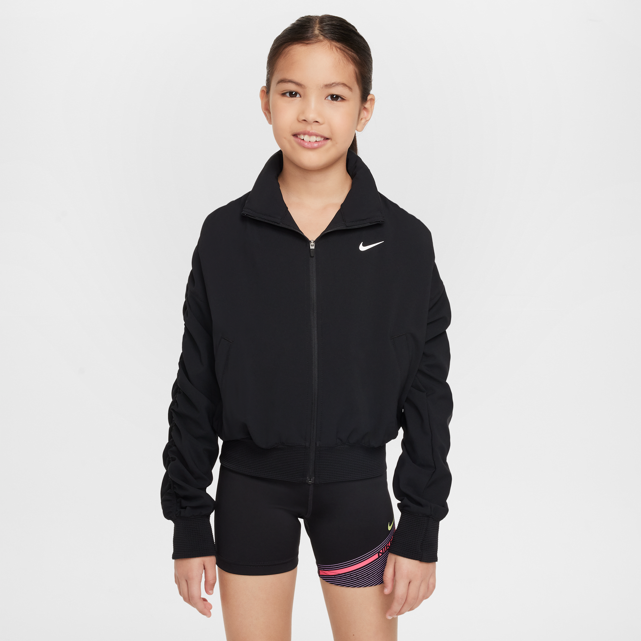 Nike Dri-FIT lichtgewicht meisjesjack - Zwart