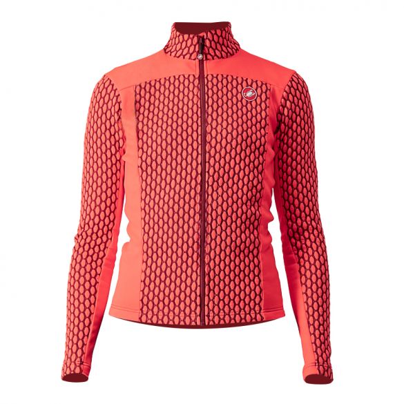Castelli Sfida 2 fietsshirt lange mouw roze dames