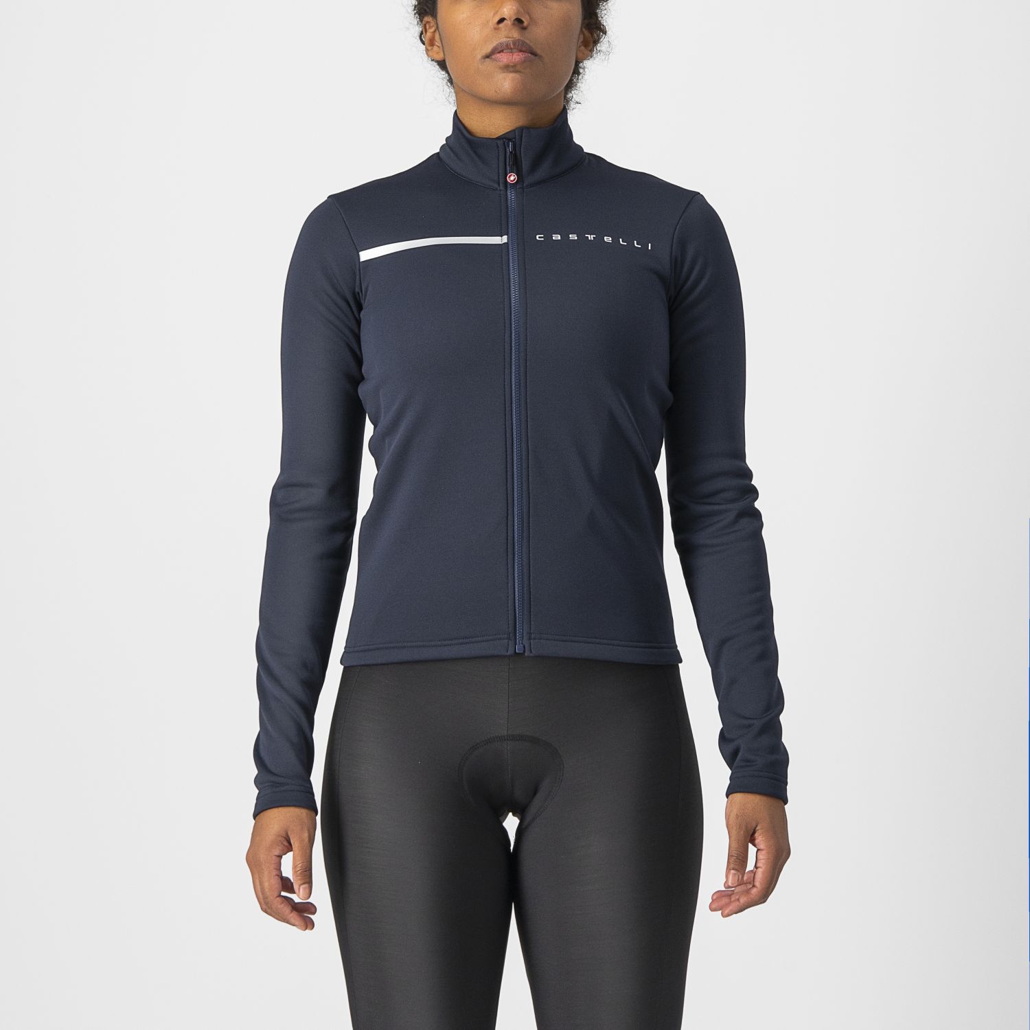 Castelli Sinergia 2 fietsshirt lange mouw donkerblauw dames