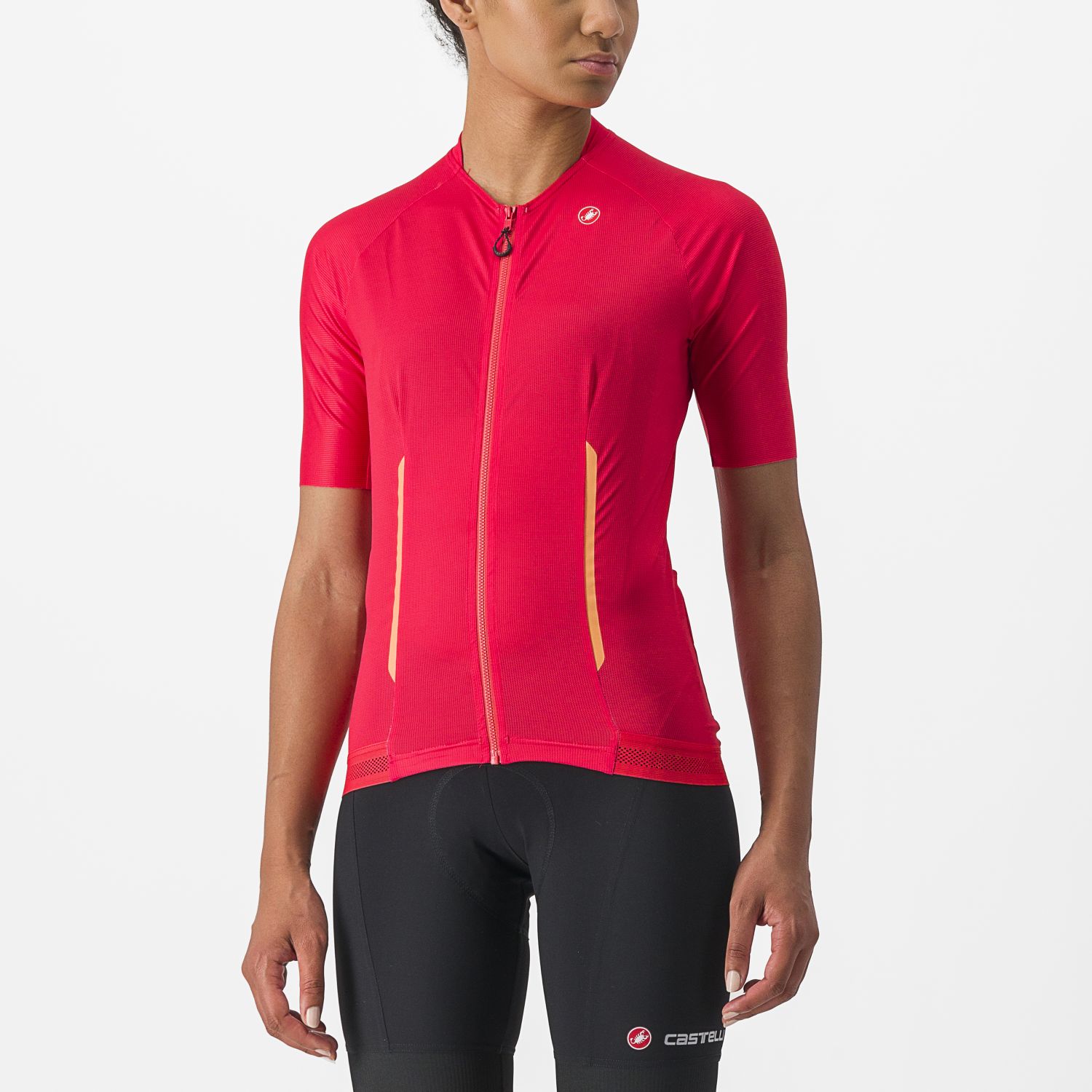Castelli Endurance fietsshirt korte mouw roze dames