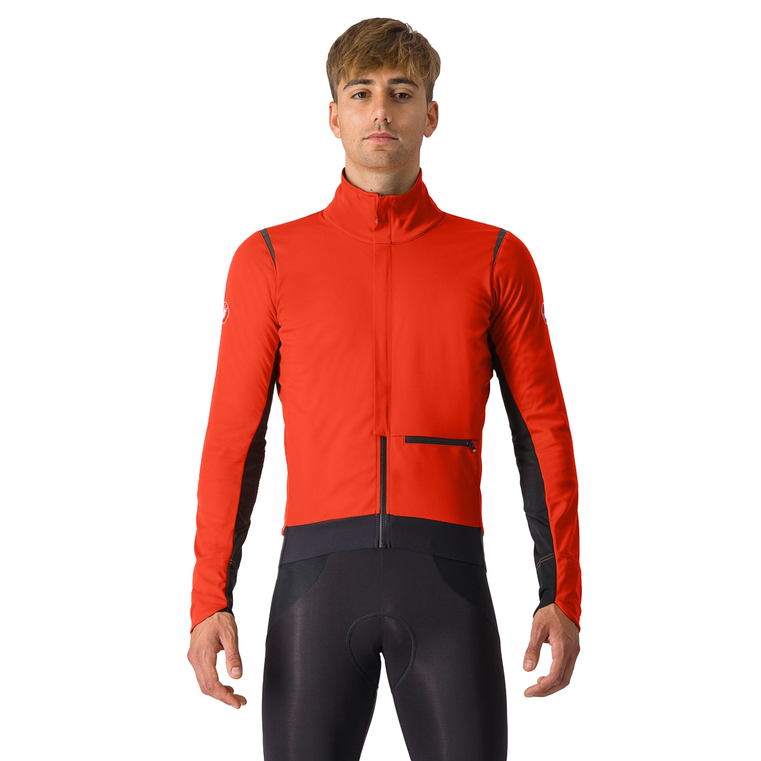 Castelli Alpha Doppio RoS lange mouw fietsjack red ochre/black reflex heren