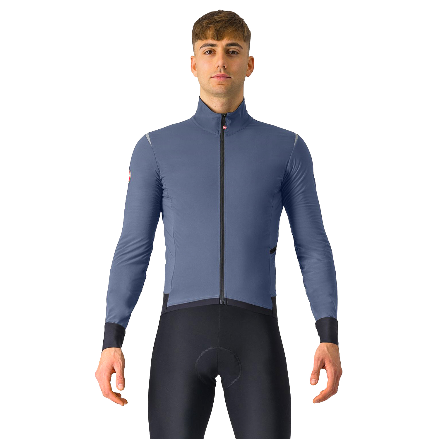 Castelli Alpha Flight RoS lange mouw fietsjack twilight blue/silver reflex heren