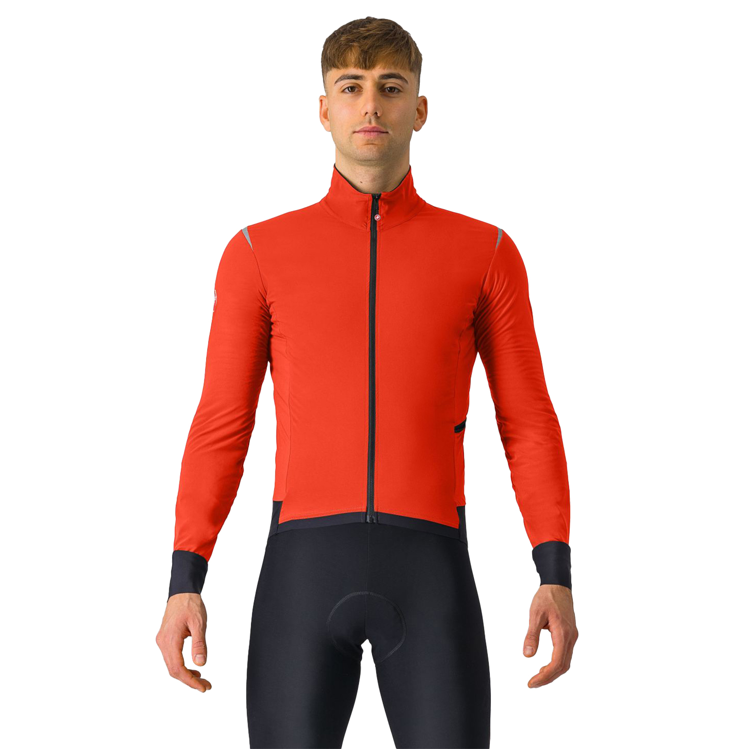 Castelli Alpha Flight RoS lange mouw fietsjack red ochre/black reflex heren