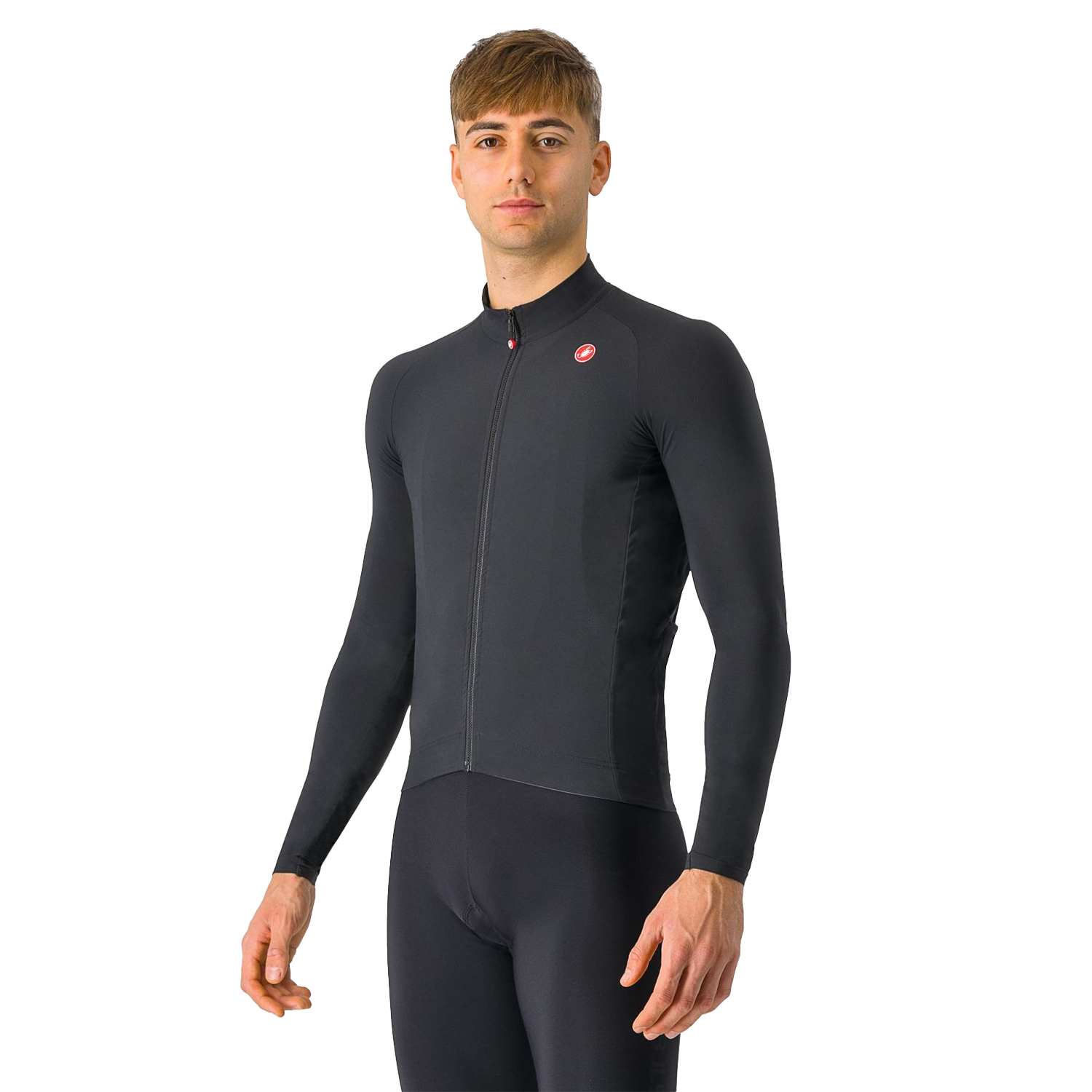 Castelli Aero race lange mouw jersey light black heren
