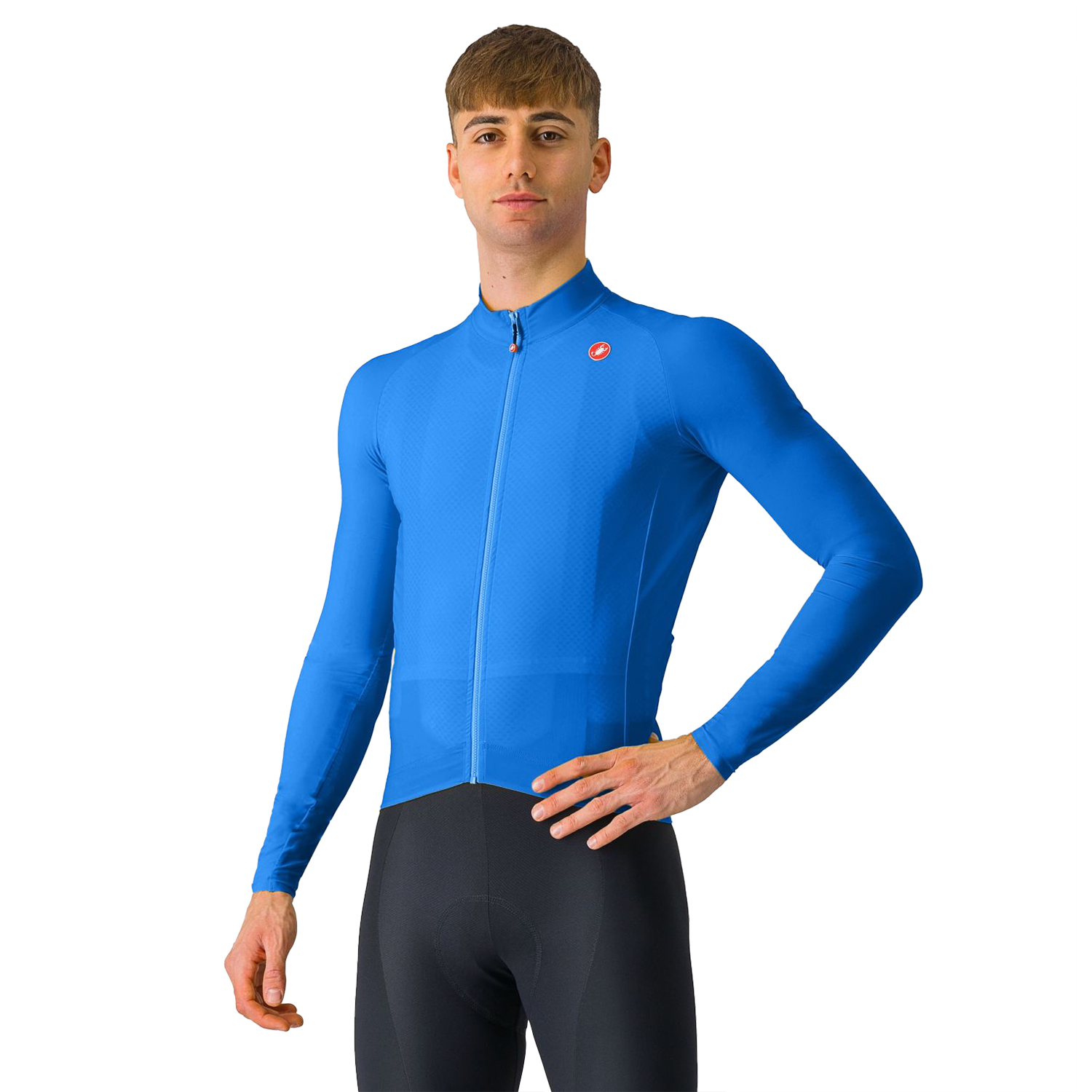Castelli Aero race lange mouw jersey azzurro italia heren