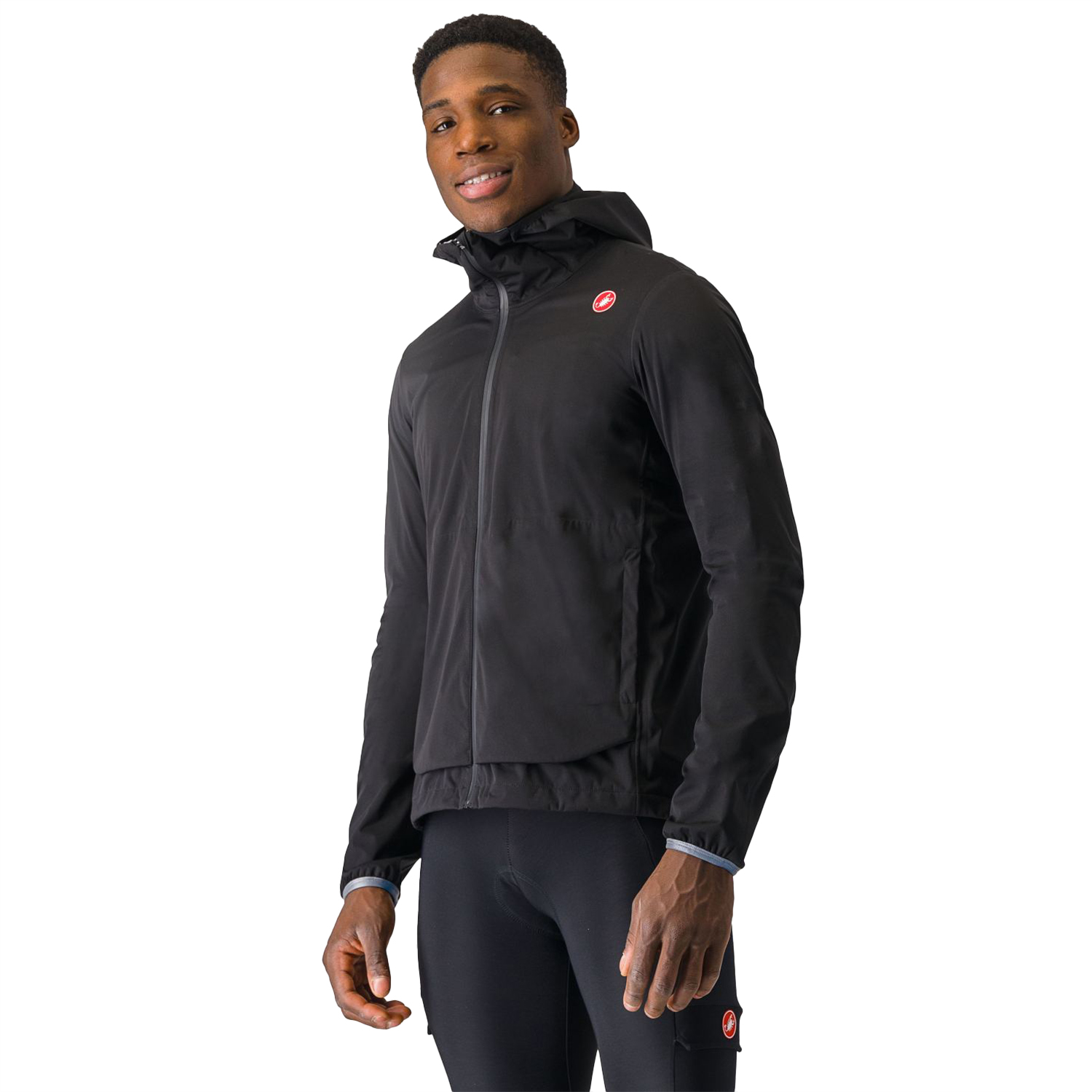 Castelli Unlimited rain jacket light black heren