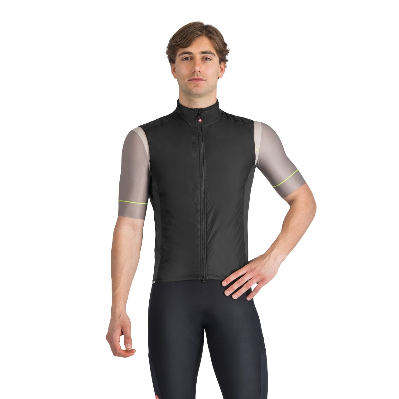 Castelli Fly Direct vest mouwloos light black/dark grey heren