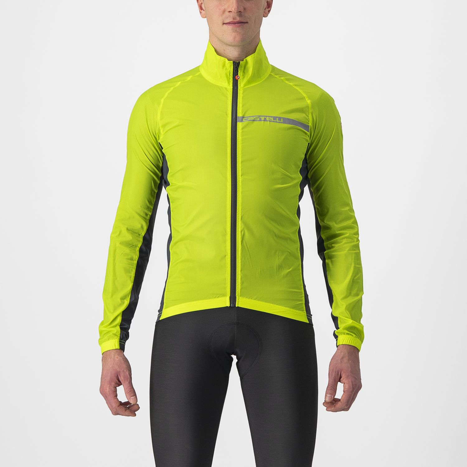 Castelli Squadra stretch fietsjack groen/geel heren