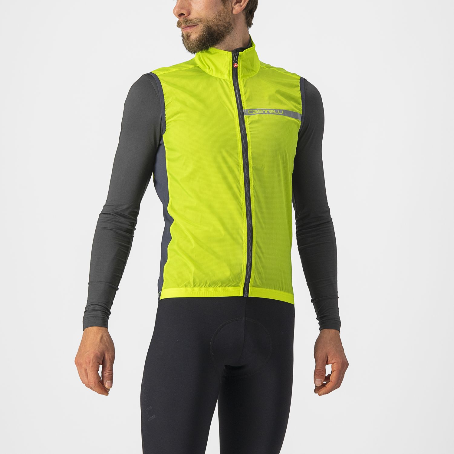 Castelli Squadra stretch mouwloos vest groen/geel heren