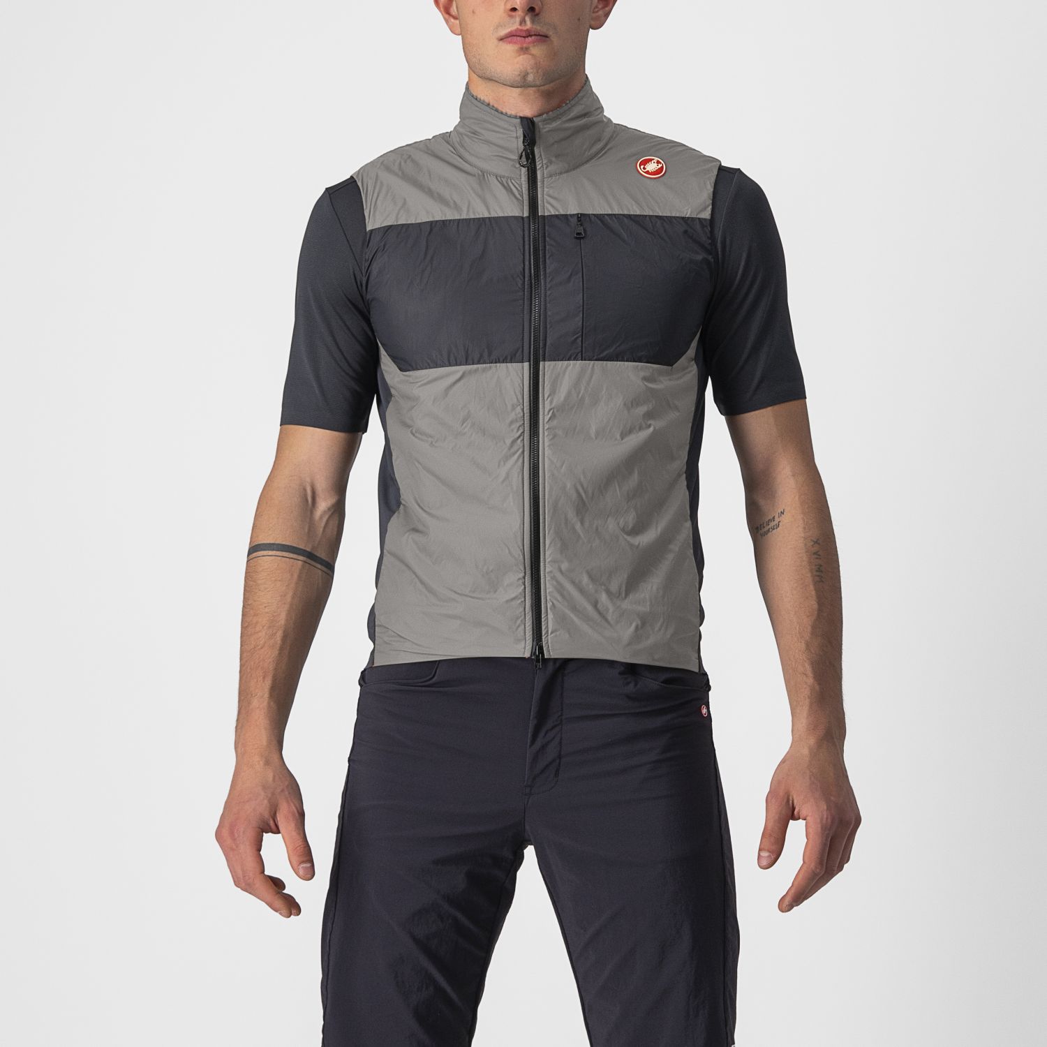 Castelli Unlimited Puffy fietsvest mouwloos lichtgrijs heren