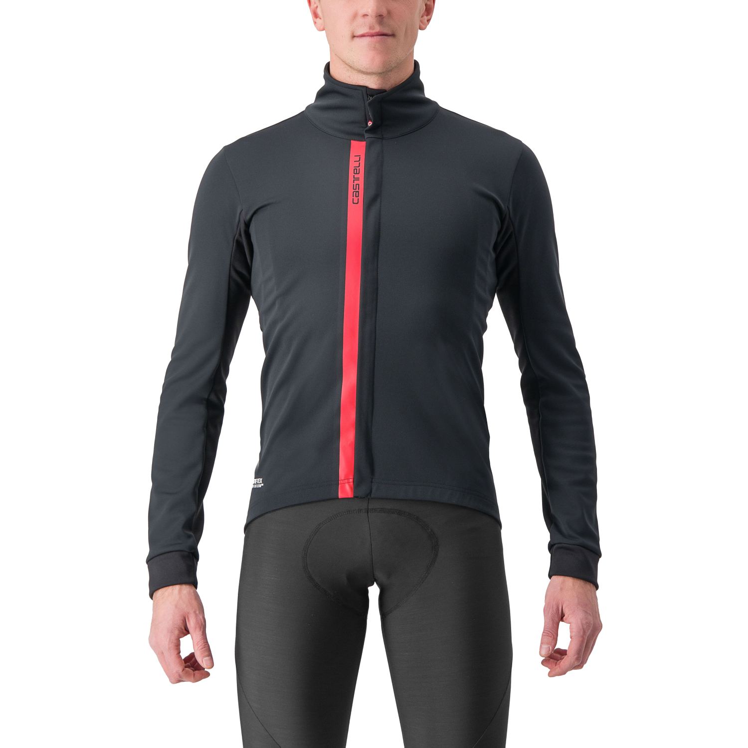 Castelli Entrata lange mouw fietsjack zwart/rood heren