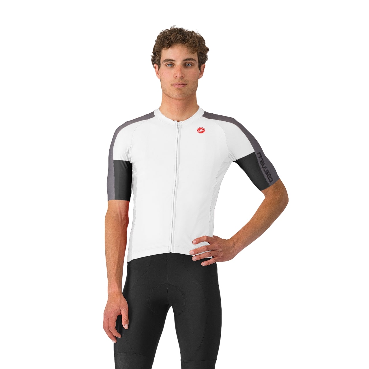 Castelli entrata 6 jersey fietsshirt korte mouw wit heren