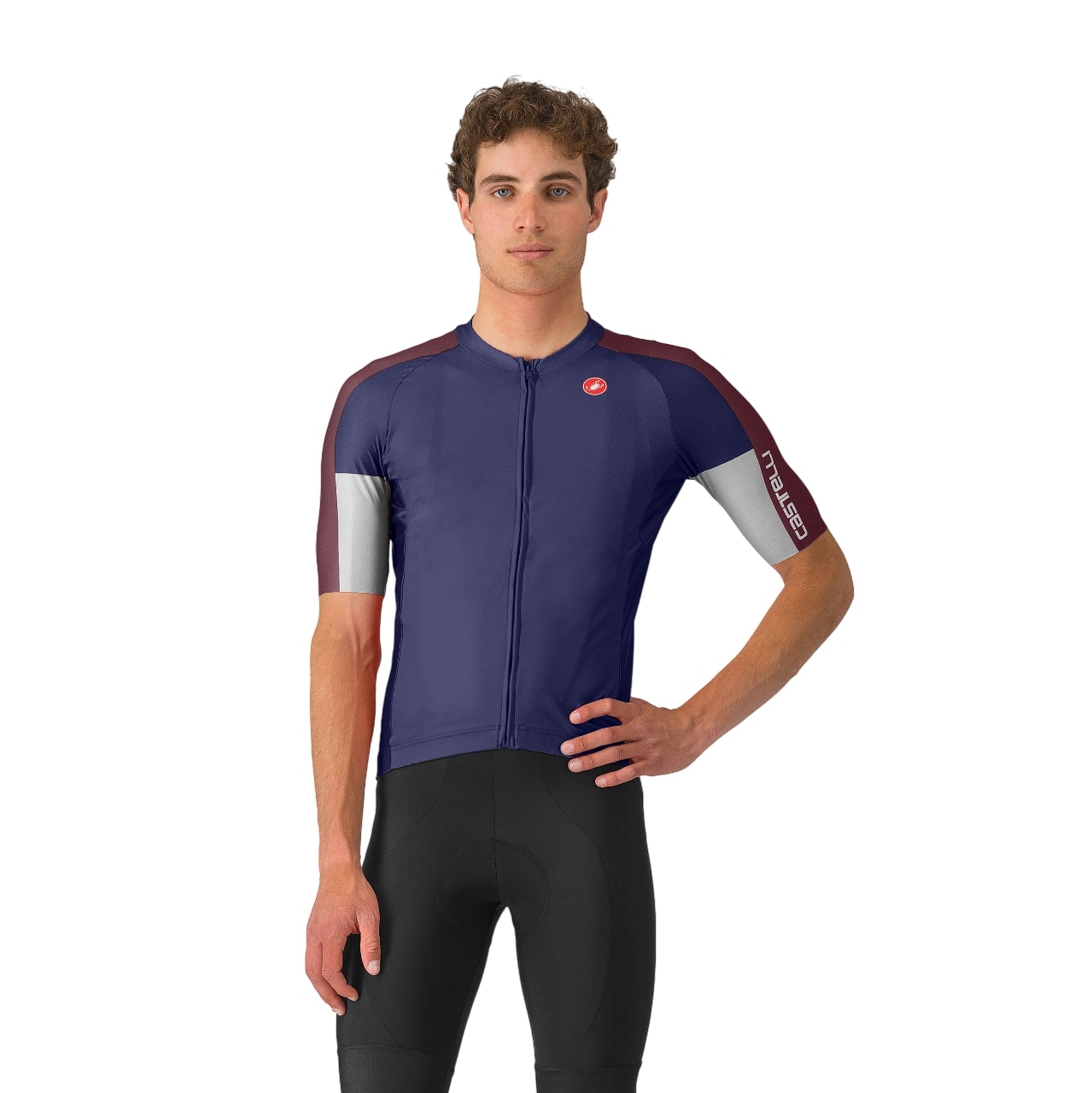 Castelli entrata 6 jersey fietsshirt korte mouw donkerblauw heren