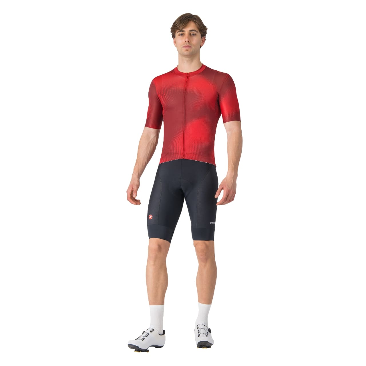Castelli vortice jersey fietsshirt korte mouw rood heren