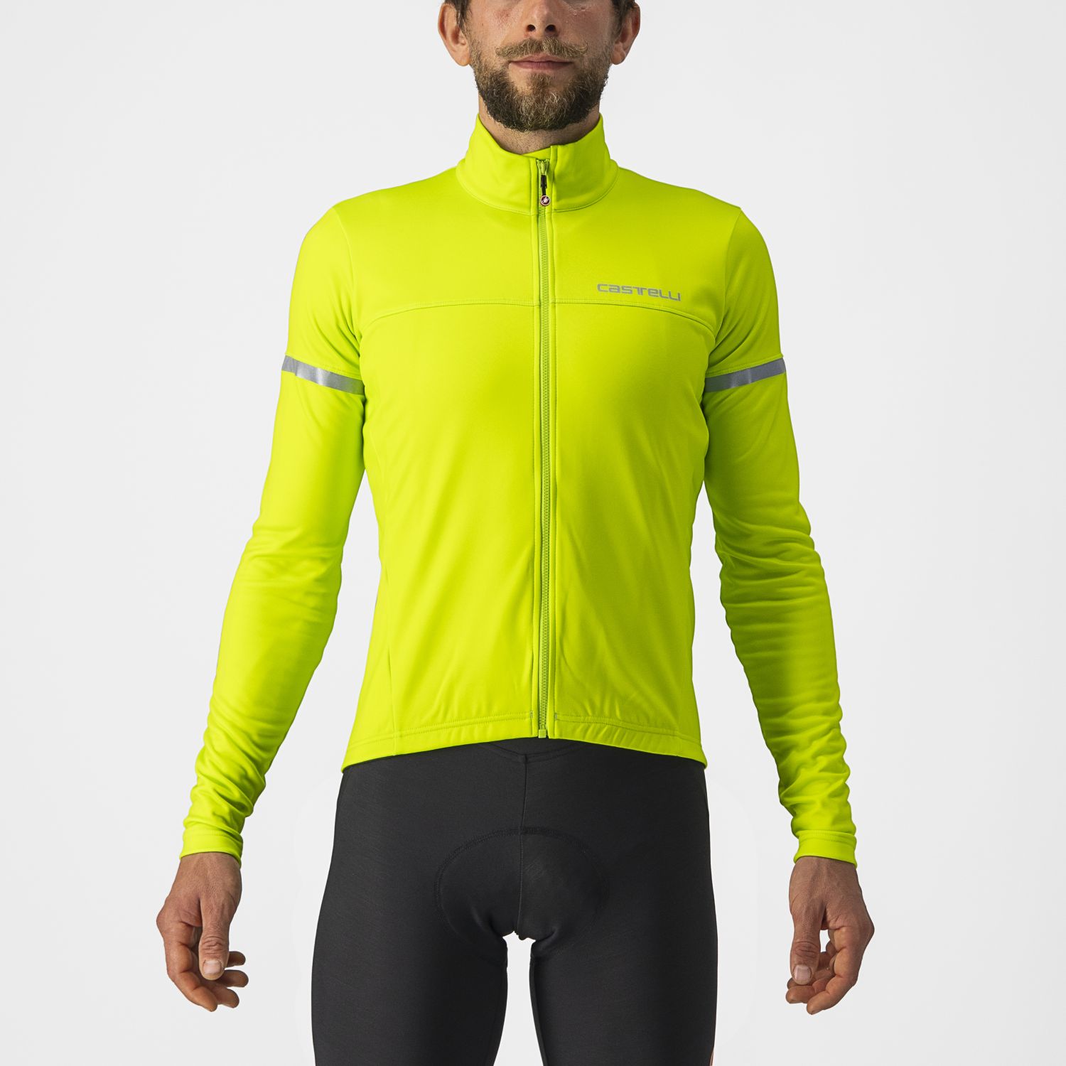 Castelli Fondo 2 lange mouw fietsshirt groen/geel heren