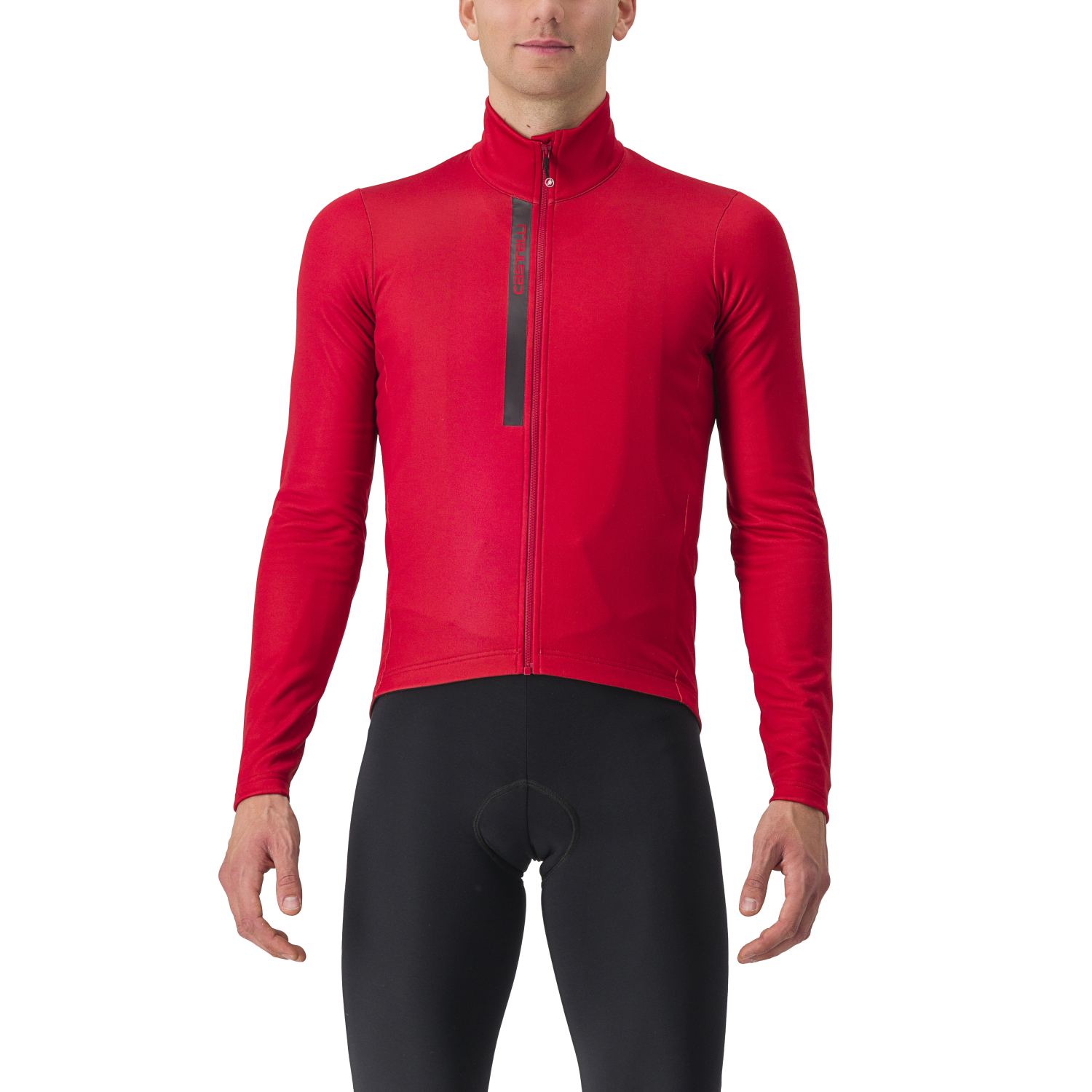 Castelli Entrata Thermal fietsshirt lange mouw rood/zwart heren