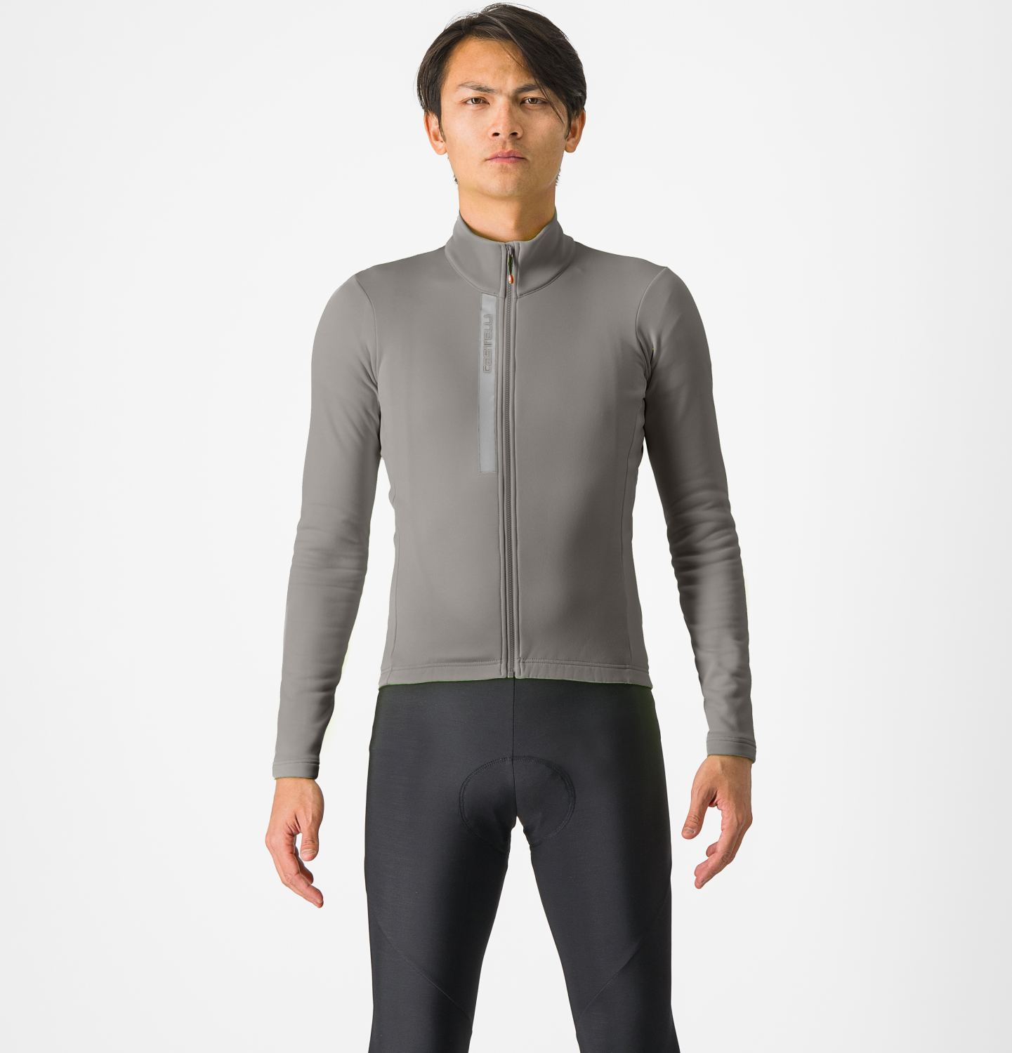 Castelli Entrata Thermal fietsshirt lange mouw gunmetal gray/silver gray heren