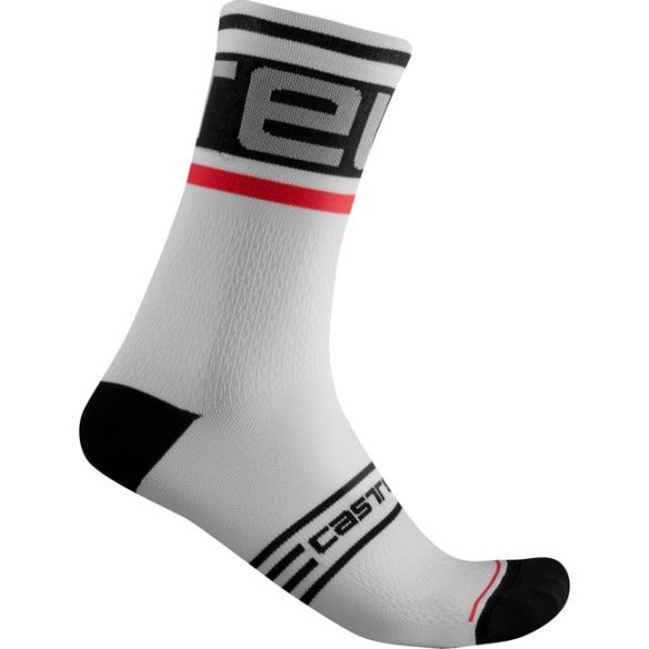 Castelli Prologo 15 fietssokken wit heren