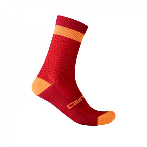 Castelli Alpha 18 fietsokken rood heren