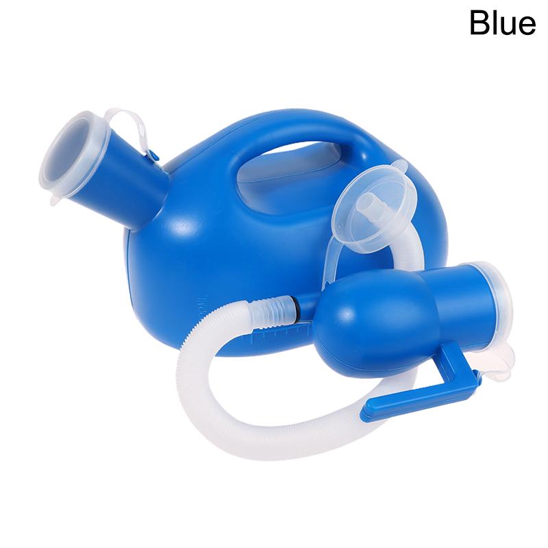 Sunup 3000 ml draagbare buitentoilet voor ouderen, reistoilet, urinoircontainer met deksel, auto-urinefles, urinoirtrechter voor mannen blauw