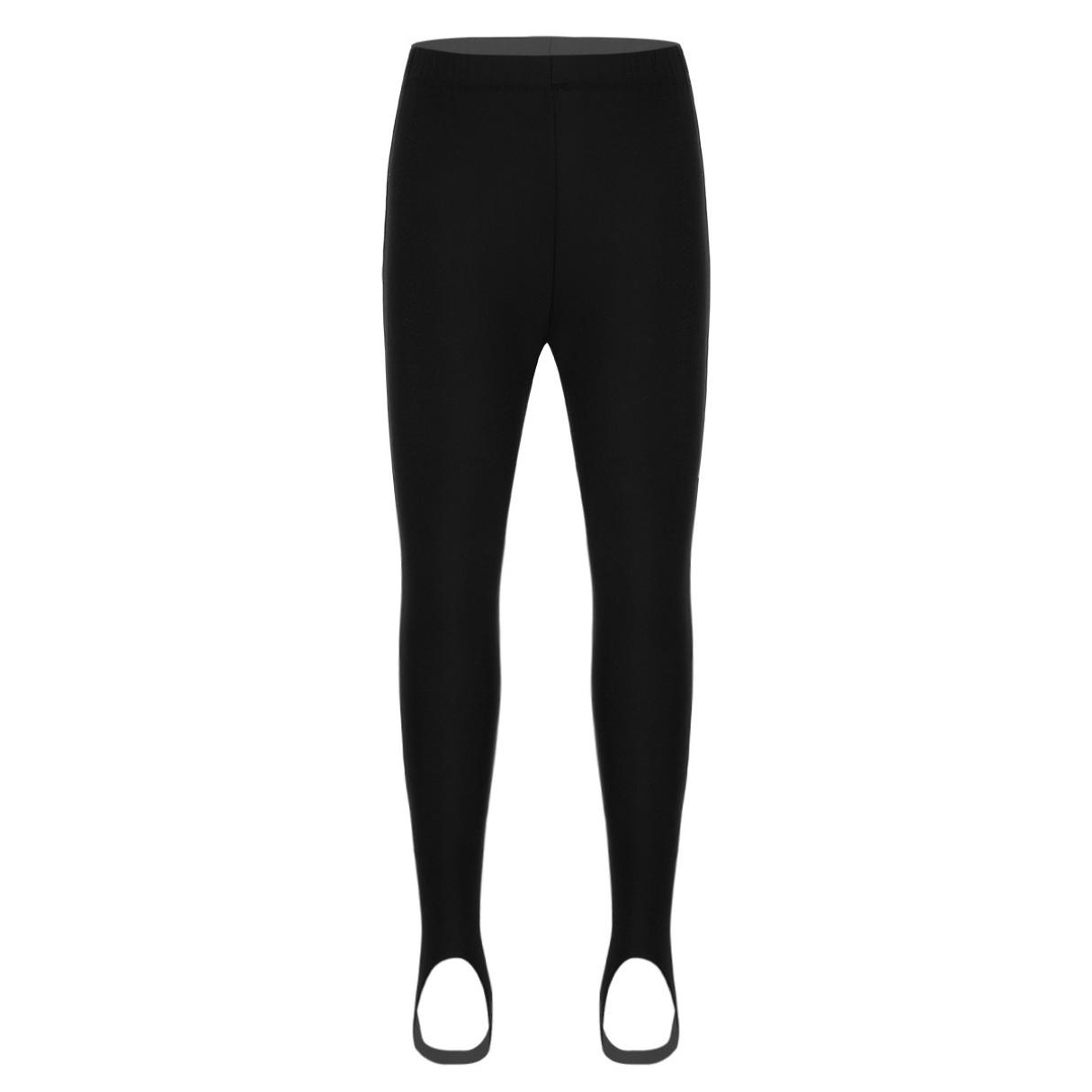 Inlzdz Kinderen Meisjes Stijgbeugel Panty's Dans Ballet Yoga Gymnastiek Leggings Panty's Podiumvoorstelling Kostuums Kousen 4-5 Years zwart