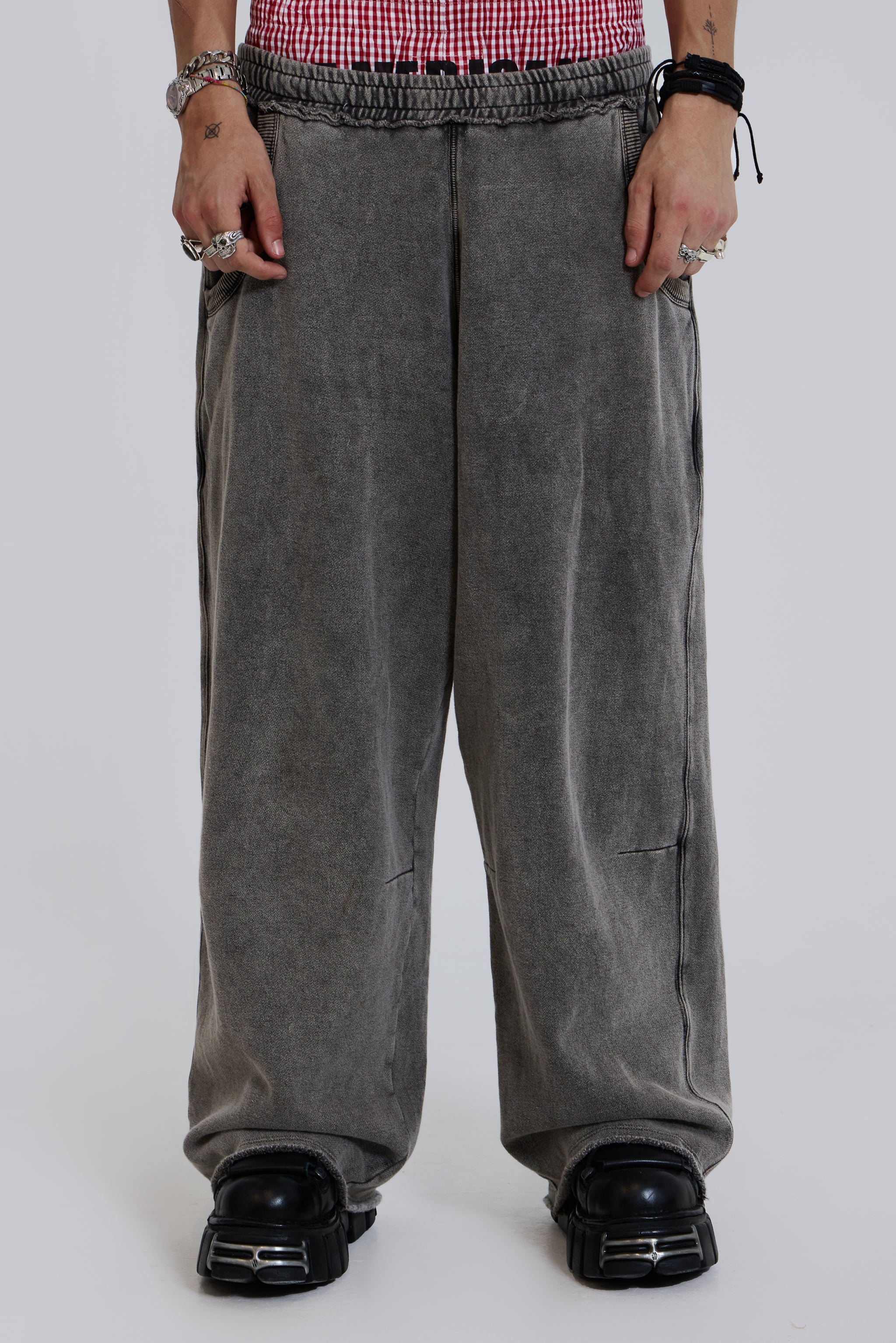 Jaded Man Chrome Wash Baggy Monster Joggers