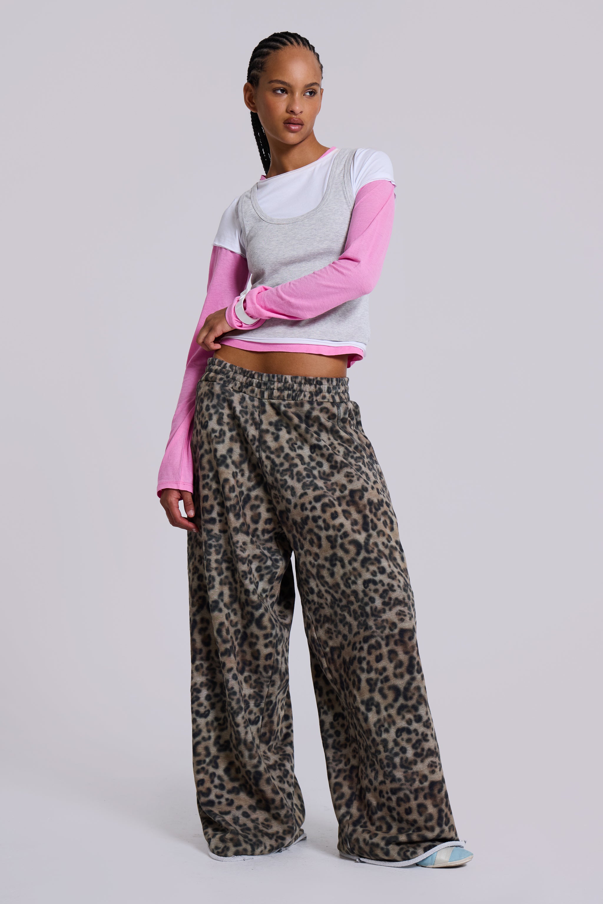 Jaded London Airbrush Leopard Monster Joggers